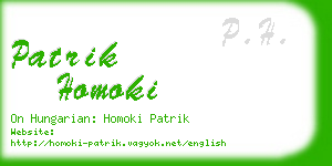 patrik homoki business card